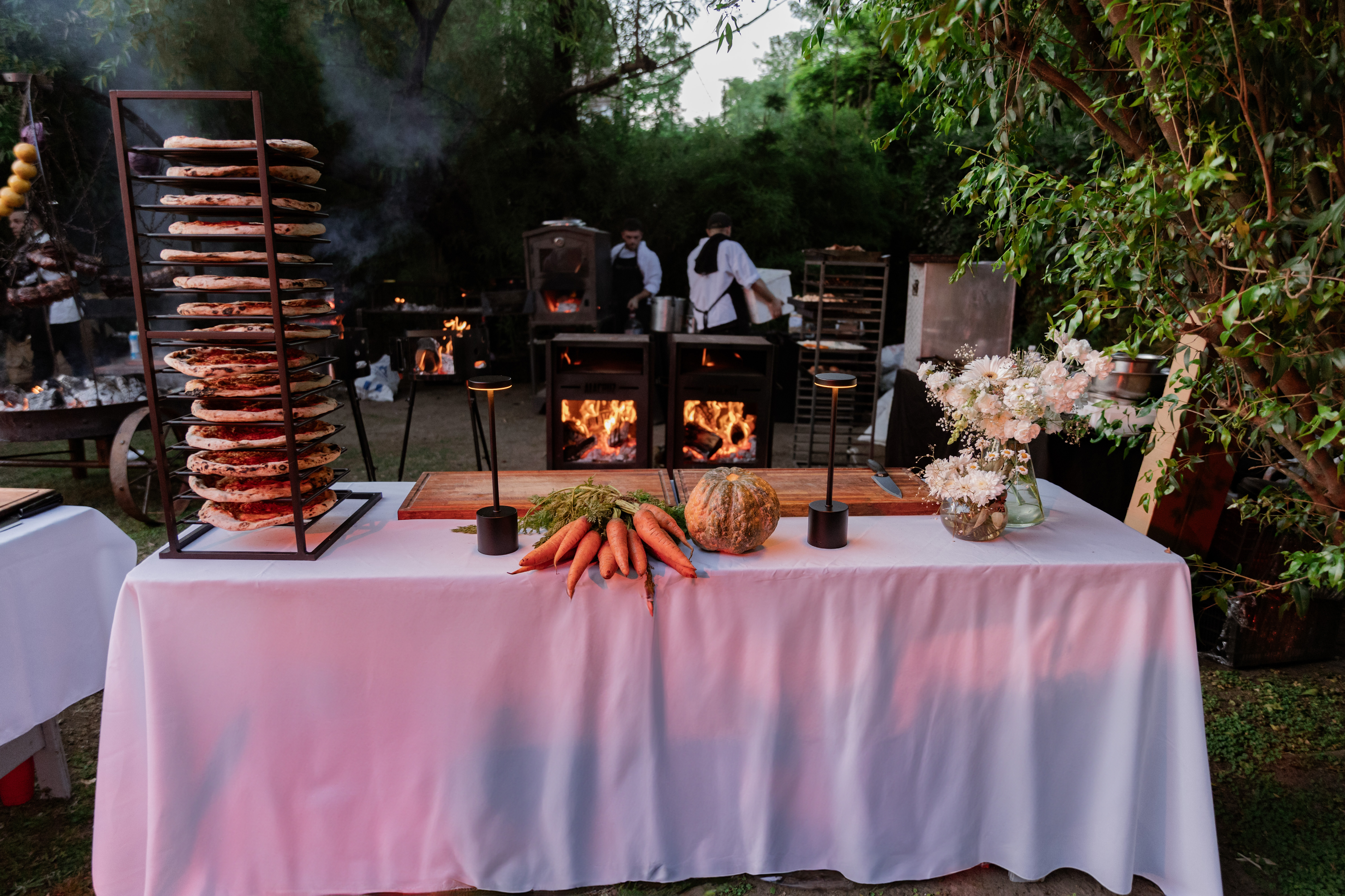 Show gastronómico con fuego en Polo Park